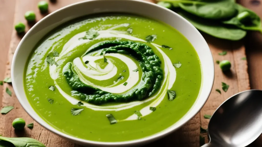 Green Pea Spinach Soup Recipe