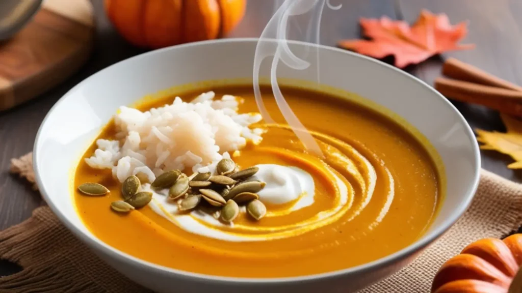 Pumpkin Soup with Rice